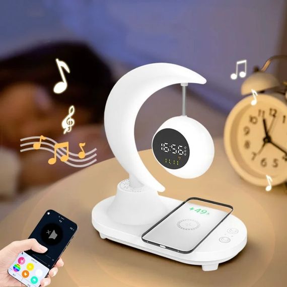 Бездротова зарядка з нічником, лампою та Bluetooth-колонкою XPRO Luna TB-35SLIWBT (43820-_1381) | Зображення 4