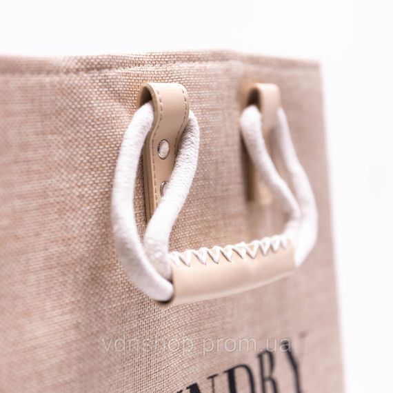 Кошик для білизни 31×26×44 (см) м'який 28 (л) Бежевий HP-41-2BE | Зображення 3