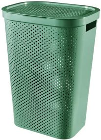 Кошик для білизни пластиковий Curver Infinity 60 л 04754 зелений, міцний і зручний
