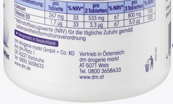 Витамины Mivolis Миволис  Кальций + D3 таблетки, 300 шт. | Зображення 1