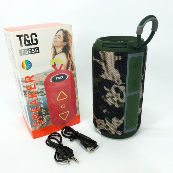 Bluetooth колонка портативна TG656 FM-радіо, Гучна колонка для вечірки. Колір: камуфляж | Зображення 3