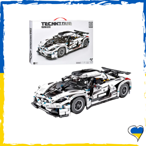 Детский конструктор "Гоночная машина" Bambi 8607 1275 деталей