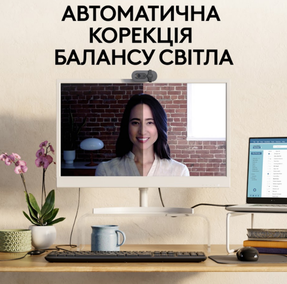 Веб-камера Logitech BRIO 100 FHD GRAPHITE (960-001585) | Зображення 2