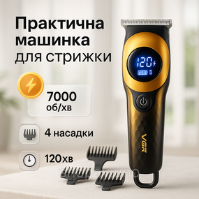 Бездротовий професійний тример для чоловічої стрижки, Професійна машинка для гоління голови HI-39