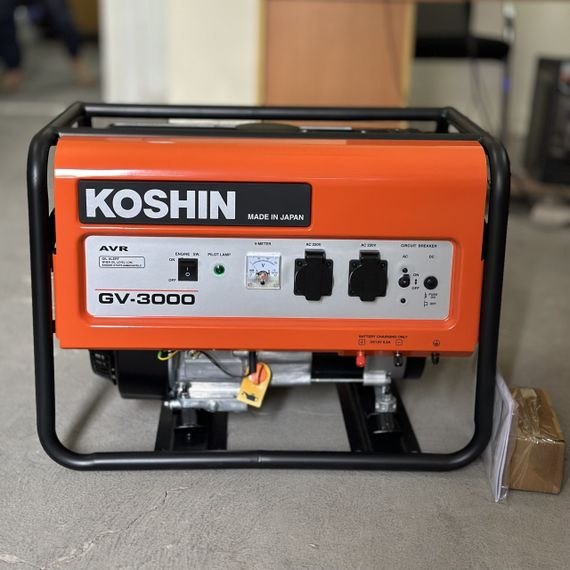 Генератор электроэнергии бензиновый Koshin GV-3000 (2.0/2.2 кВт, 220 В, AVR, 1.32 л/час, 42 кг) | Зображення 3