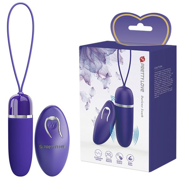 ВІбропуля з пультом керування PRETTY LOVE darlene - Youth, 12 vibration functions Wireless remote co
