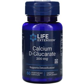 Кальцій D-глюкарат, Calcium D-Glucarate, Life Extension, 200 мг, 60 кап.