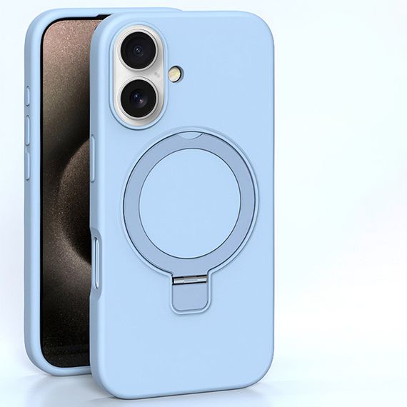 Чохол Silicone Case Full Protective NO LOGO with Ring для Apple iPhone 16 (6.1") | Зображення 1