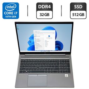 Мобільна робоча станція HP ZBook Firefly 15 G7 / 15.6" (1920x1080) IPS / Intel Core i7-10510U (4 (8) ядра по 1.8 - 4.9 GHz) / 32 GB DDR4 / 512 GB SSD / Intel UHD Graphics / WebCam / Windwos 11 Pro б/в