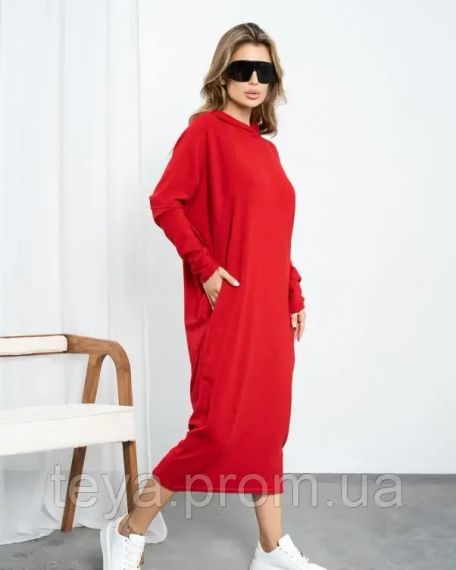 Платье для женщин цвет красный размеры S, M, L, XL, XXL, 3XL FI_008578 | Зображення 1