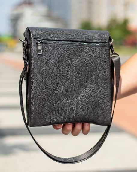 Чоловіча шкіряна сумка-месенджер через плече BEXHILL TD-18621 чорний | Зображення 8