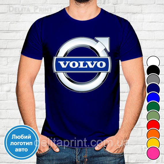 Футболка з принтом авто "Вольво/Volvo" | Зображення 1