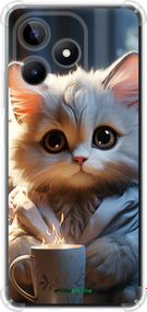 Чохол на Realme C51 Білий кіт "5646sp-3467-2448"