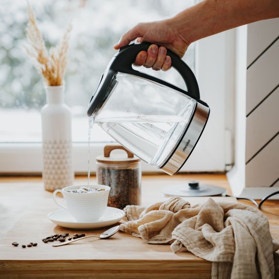 Електрочайник скляний Mesko MS 1307, 1,8 л, 1500 Вт, з підсвіткою | Зображення 8