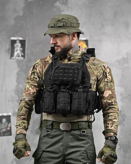 Плитоноска 4 скидання black Single Sword ВТ1096