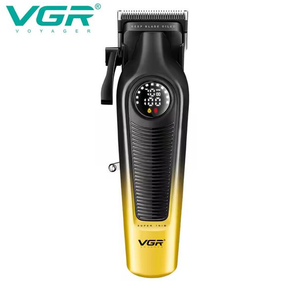 Аккумуляторная машинка для стрижки VGR V-196 GOLD, 6 насадок, 7000 RPM, 2000 mAh, LED дисплей | Зображення 5