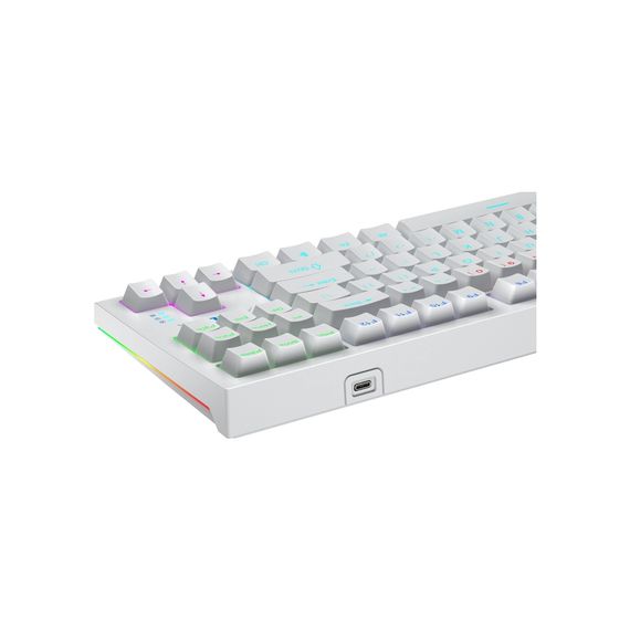 Клавіатура Aula F3032 White keycaps plus 21 Yellow keys KRGD Brown USB UA White (6948391201757) | Зображення 2