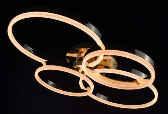 Люстра світлодіодна стельова LED світильник для квартири на стелю лед з пультом 27097 Золото 11х63х83 см. | Зображення 2