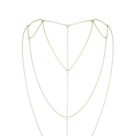 Ланцюжок для спини Bijoux Indiscrets Magnifique Back and Cleavage Chain - Gold, прикраса для тіла | Зображення 1