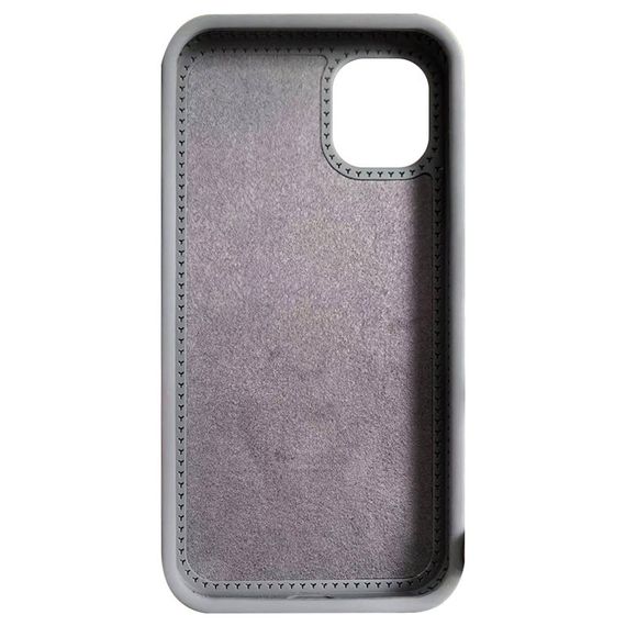 Чохол Silicone Case Full Protective NO LOGO with Ring для Apple iPhone 13 Pro Max (6.7") Grey | Зображення 1