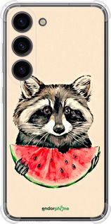 Чохол на Samsung Galaxy S23 Єнотик з кавуном "4605sp-2907-2448"