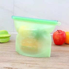 Силиконовый пакет для хранения продуктов и льда Bar House 1500 мл Зеленый