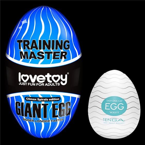 Мастурбатор - Traning Master Giant Egg Masturbator Blue | Зображення 4