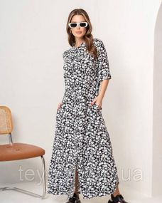 Платье для женщин цвет черный/белый размер L FI_008257