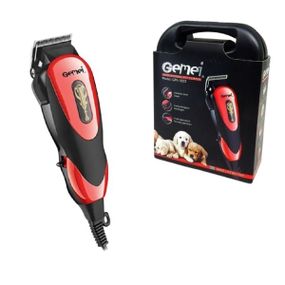 Машинка Gemei GM-1023  для стрижки животных с 4 насадками для любого типа шерсти + ножницы и расческа-гребешок (25351_4426)