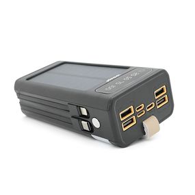 Power bank Linkage LKP-46, Solar 30000mAh, 22.5W, Кабелi Туре-С+Lighting, 0.70 kg, Black, Box