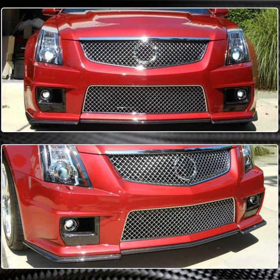 Накладка на передній бампер Lip V2 (для CTS V Coupe, Карбон) для Cadillac CTS 2007-2014 рр | Зображення 3