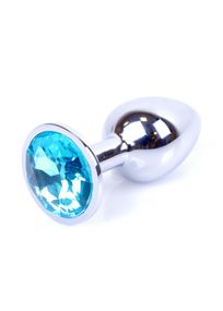 Анальна пробка - Jewellery Silver Plug - Light Blue