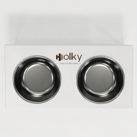 Миски на підставці для середніх і великих собак Hollky Base L (2 × 0,95 л) BL-422120-WHWH | Зображення 2