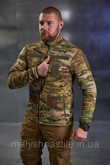 Флісова кофта вафелька мультикам Military | Зображення 1