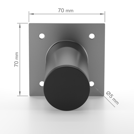 Ножка из металла (1412) H=500mm Серый | Зображення 4