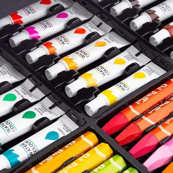 Детский набор для рисования в чемодане, 145 предметов, Голубой / Художественный набор для творчества / Набор | Зображення 3