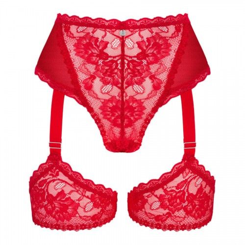 Трусики з поясом для панчохи Obsessive Belovya M/L | Зображення 2