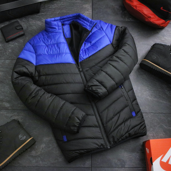 Куртка двоколірника зима чорно-синій M L | Зображення 1