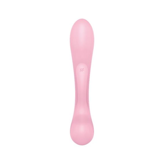 Двосторонній вібратор-кролик Satisfyer Triple Oh Pink, 3 мотори, руків’я-масажер | Зображення 3