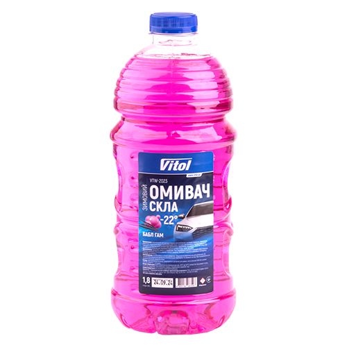 Омивач скла зимовий VITOL "-22" Бабл Гам 1.8л