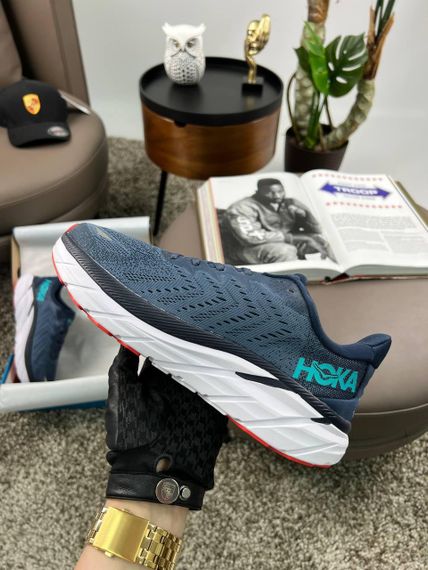 Мужские кроссовки HOKA Clifton 8 Navy White Динаміка твого стилю весна / літо / осінь A4149 45 | Зображення 7