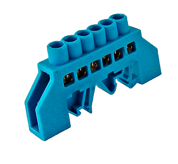 Універсальна Шина ізольована «N» на DIN-рейку ШЛС 6х9-6 синій Ny95500458