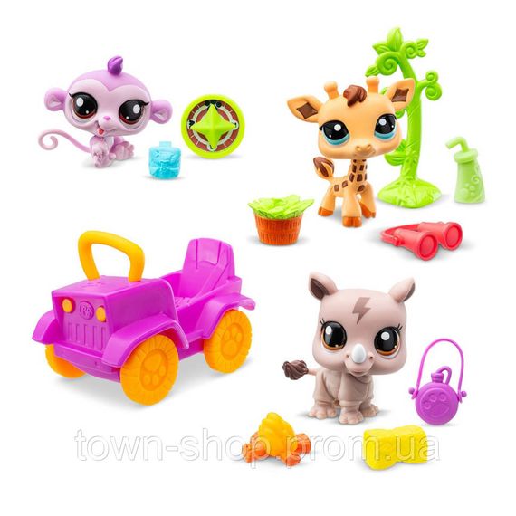 Игровой набор "Сафари" Littlest Pet Shop 00524 аксессуары и 3 фигурки | Зображення 1