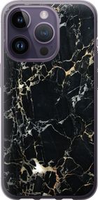 Чехол на iPhone 14 Pro Черный мрамор "3846u-2646-17620"