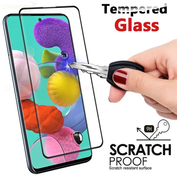 Захисне скло для Samsung Galaxy A71 2020 чорний, набір 4 шт.