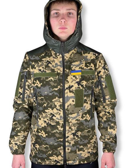 Флісова кофта з капюшоном Піксель XS