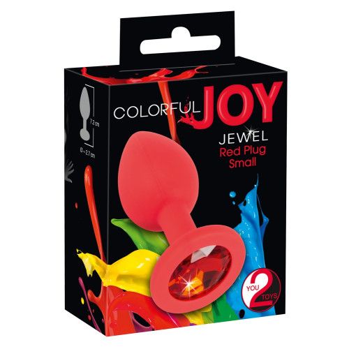 Анальна пробка  - Colorful Joy Jewel Red Plug Small | Зображення 4