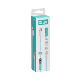Кабель USB PD Type-C/Lightning ColorWay CW-CBPDCL061-BL 27W 1м синій