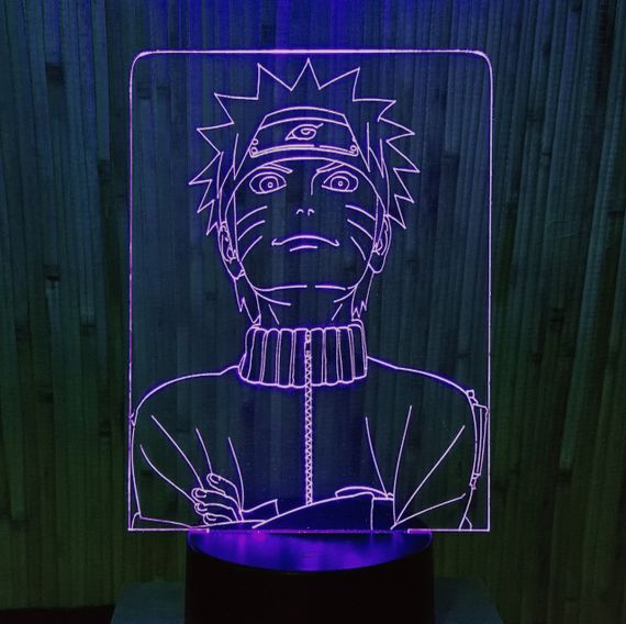 Акриловий світильник-нічник Наруто синій tty-n000069