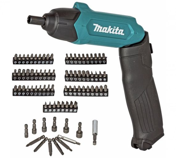 Отвертка аккумуляторная с набором бит Makita DF001DW (4 Нм, 1/4", 3.6 В, USB) | Зображення 1